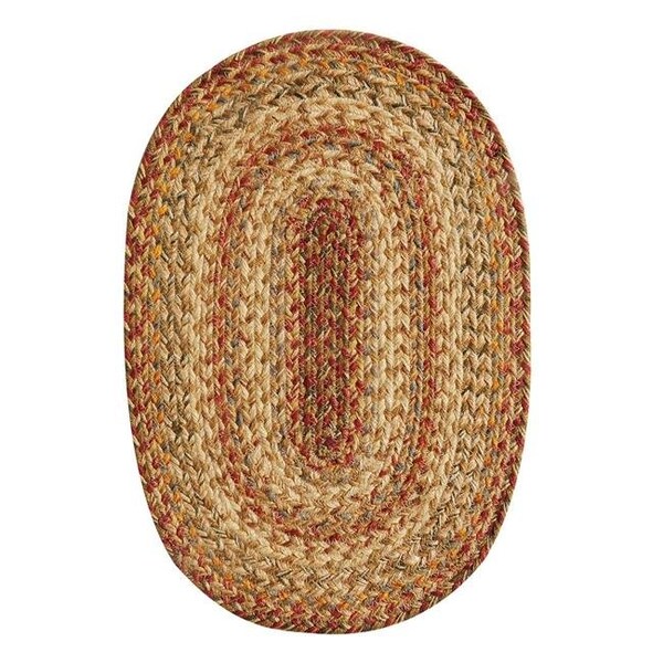 Homespice Decor Homespice Decor 594075 Harvest Hudson Jute Braided Rugs - Placemats - Oval 594075 - main